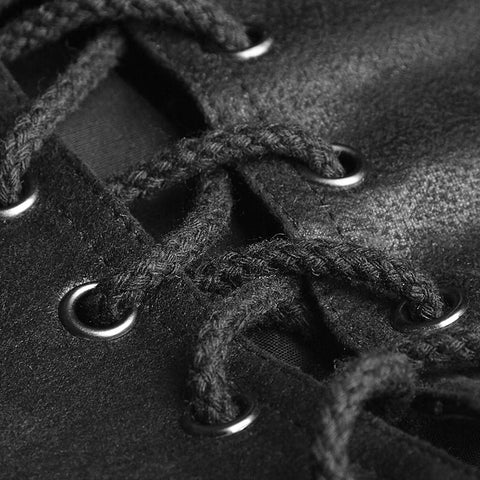 Black Leather Punk Vest Waistcoat Women Slim Joker Style