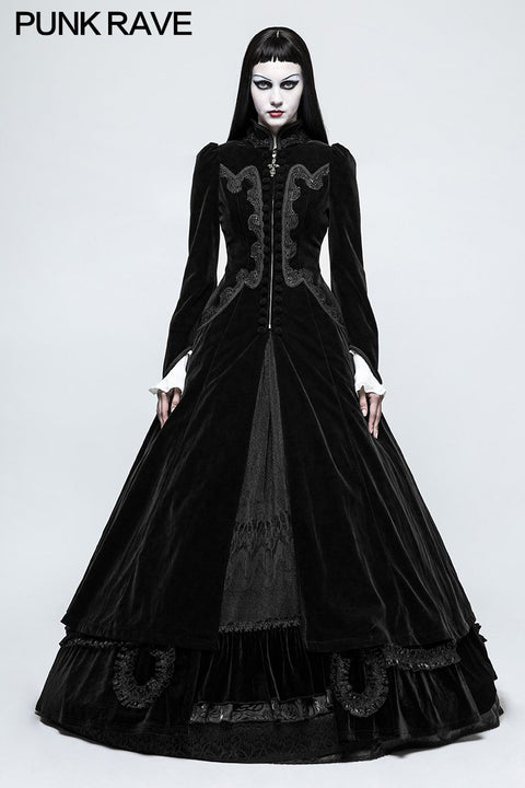 Galace Swallow Tail Long Gothic Dresses Slim And Elegant Style Women's Dresses
