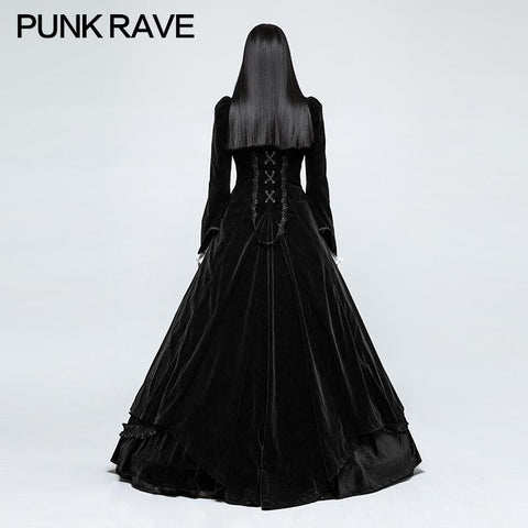 Galace Swallow Tail Long Gothic Dresses Slim And Elegant Style Women's Dresses