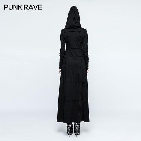 Fashion Multi Split Hooded Punk Dress For Women