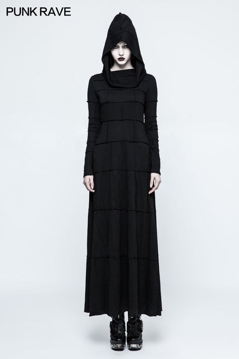 Fashion Multi Split Hooded Punk Dress For Women