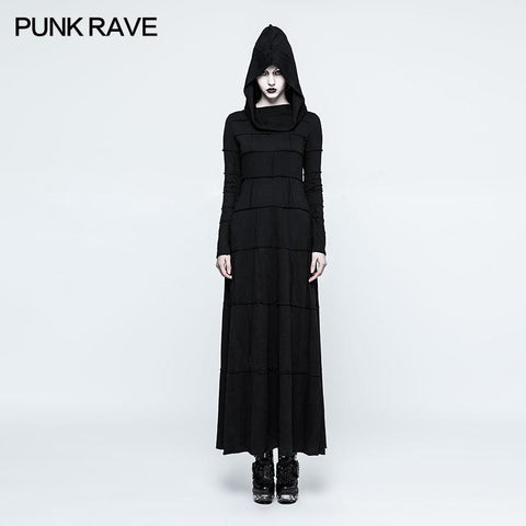 Fashion Multi Split Hooded Punk Dress For Women