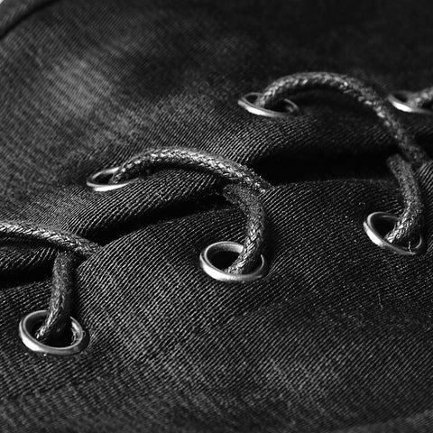 Cloud Patterns Punk Pants Leggings With Eyelet Drawstring