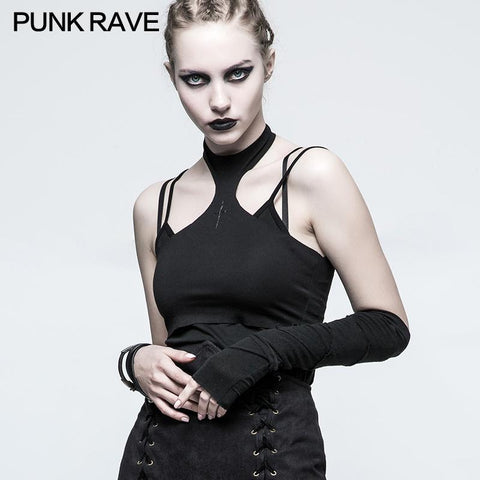 One Piece Mosaic Fashion Gothic Accessories Soft Knitting Hemming Stitching Glove