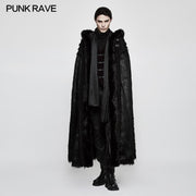 Winter Woolen Worsted Witch Long Gothic Coat For Men