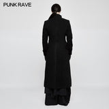 Exquisite Gorgeous Long Black Gothic Coat For Men