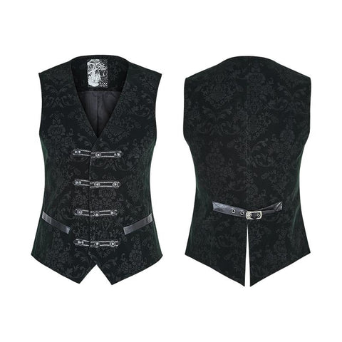 High Quality Velvet Printing Gothic Vest For Men