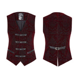High Quality Velvet Printing Gothic Vest For Men