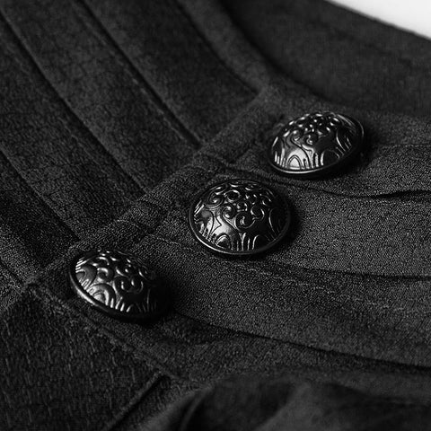 Gorgeous Dise Floret Stripes Gothic Shirt With Long Lantern Sleeve