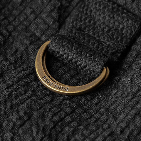 Loose Dark Death Punk Coat With Asymmetric Design