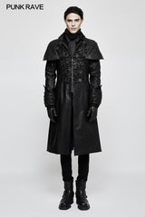 Steampunk Gorgeous Vintage Leather Punk Coat Medium Style