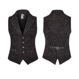 Vintage Jacquard Wool Punk Vest Joker Slim-fitting Waistcoat