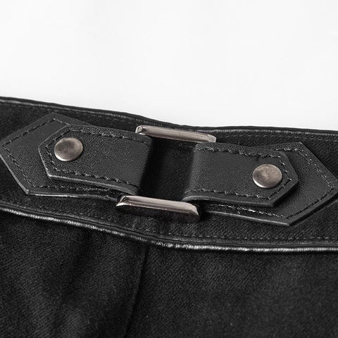 Military Uniform Leisure Punk Pants Suede Suits Woven Striped Worsted Man's Trousers