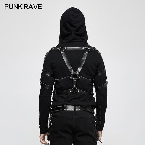 Leather Military Uniform Serial Set Punk Accessories With Eyelet Drawstring