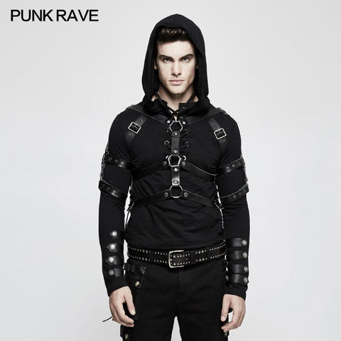 Leather Military Uniform Serial Set Punk Accessories With Eyelet Drawstring