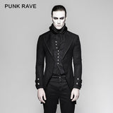 Steampunk Vintage Jacquard Punk Jacket  Informal Style Fake Two Piece