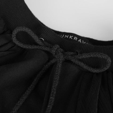 Black Knight Soft Chiffon Harem Punk Pants