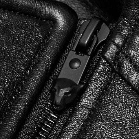 Irregular Shaped Bright Leather Punk Jacket With Stand Collar