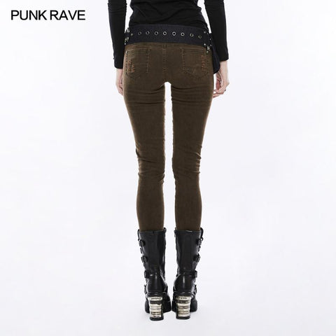 Daily Personality Military Uniform Punk Pants