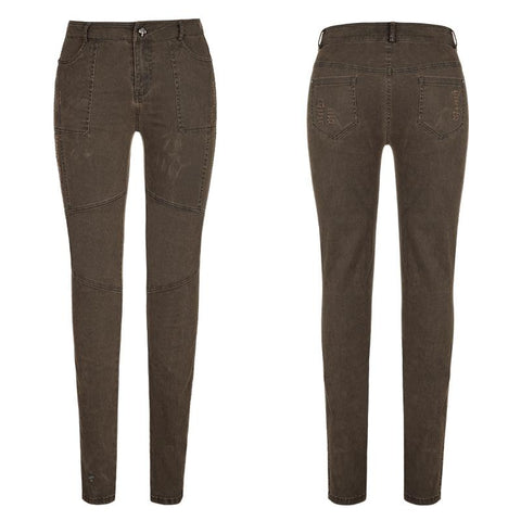 Daily Personality Military Uniform Punk Pants