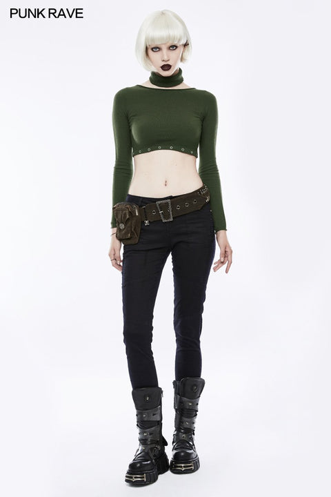Daily Soft Split Punk Sweater With Separate Collar
