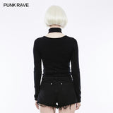 Daily Soft Split Punk Sweater With Separate Collar