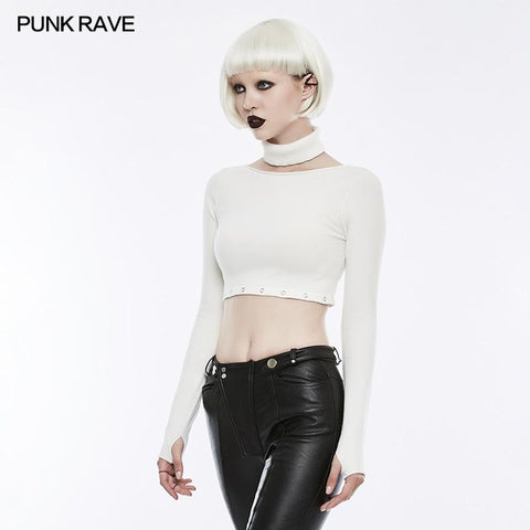 Daily Soft Split Punk Sweater With Separate Collar