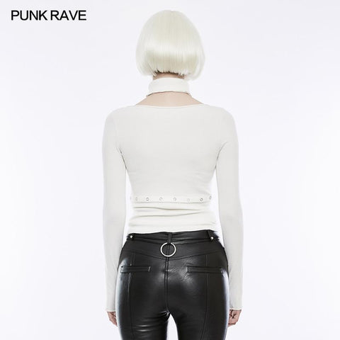 Daily Soft Split Punk Sweater With Separate Collar