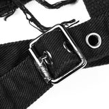Fashion Inelastic Short Punk Pants With Rivet And Metal Decoration