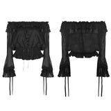 Embossed Fabric Gothic T-shirt Gorgeous Elastic Top