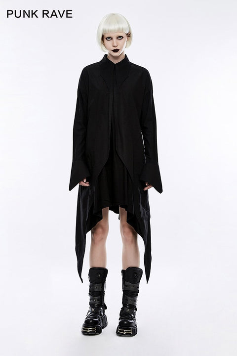 Loose Comfortable Cotton Gothic Shirt Dress
