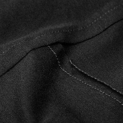 Lace Irregular Hollow-out Long Sleeve Gothic T-shirt