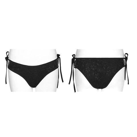 High Elastic Gothic Accessories Lace Sexy Swimwear Bottom