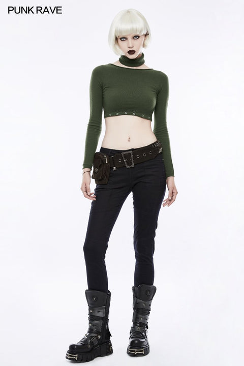 Personality Punk Accessory Removable Belt With Vertical Bag