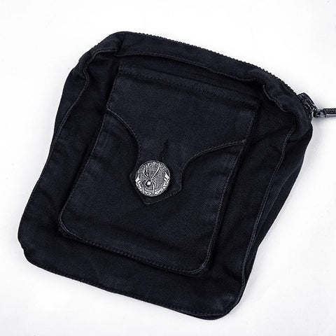 Personality Punk Accessory Removable Belt With Vertical Bag