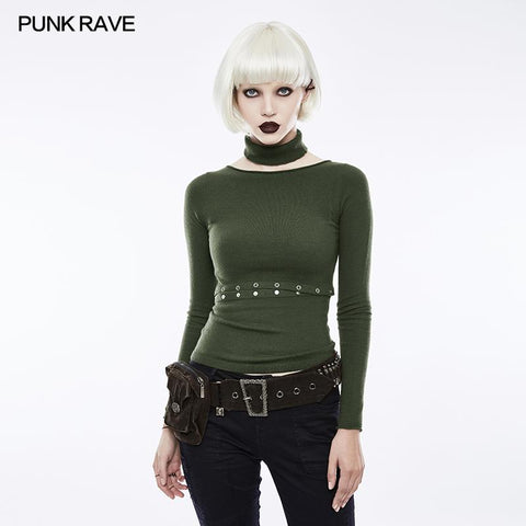 Personality Punk Accessory Removable Belt With Vertical Bag
