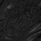 Gorgeous Black High Split Lace Gothic Dress