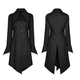 Figuring Style Gothic Shirt Long Blouse With Bat Wing Collar