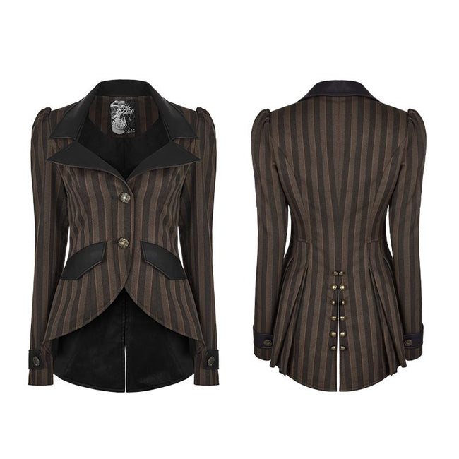 Steampunk High-low Style Punk Jacket For Women