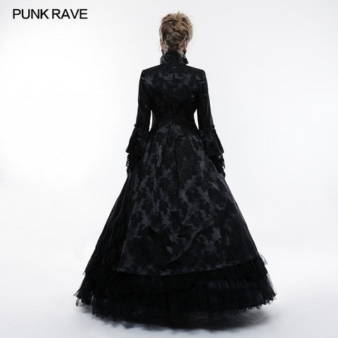 Gorgeous Jacquard Fabric Gothic Coat For Women