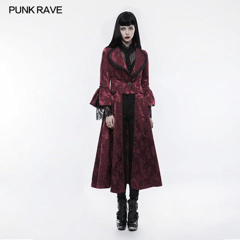 Gorgeous Jacquard Fabric Gothic Coat For Women