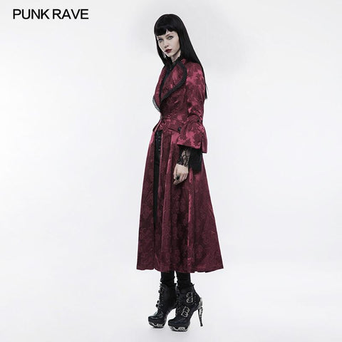 Gorgeous Jacquard Fabric Gothic Coat For Women