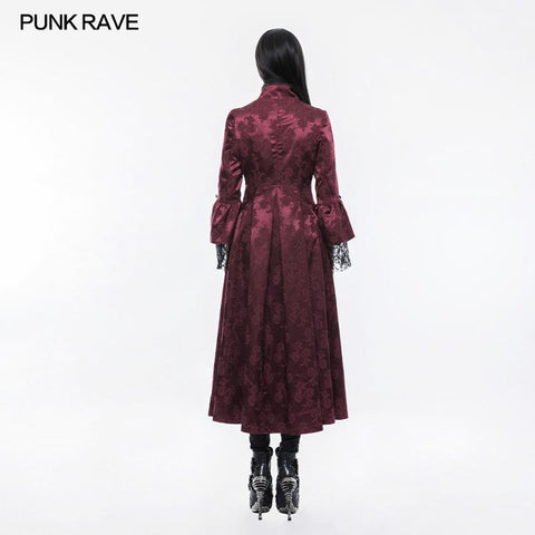Gorgeous Jacquard Fabric Gothic Coat For Women