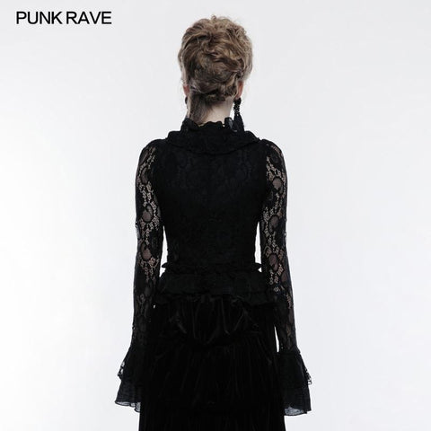 Gorgeous Elastic Lace Fabric Gothic Jacket For Women
