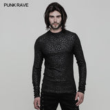 Comfortable Elastic Printing Gothic T-shirt For Men