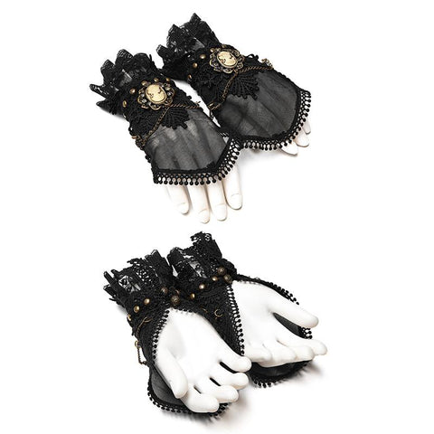 Mesh Fabric Punk Accessory Lace Steampunk Glove