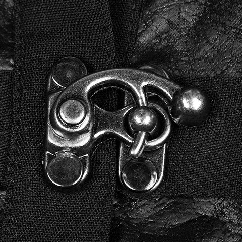 Handsome Elastic Crack Leather Punk Shirt For Women