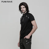 Military Short Sleeves Punk T-shirt For Men