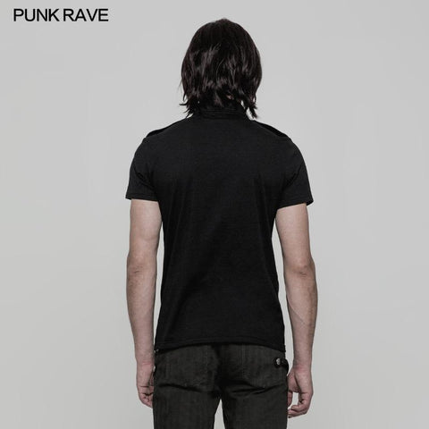 Military Short Sleeves Punk T-shirt For Men