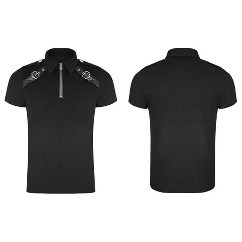 Military Short Sleeves Punk T-shirt For Men